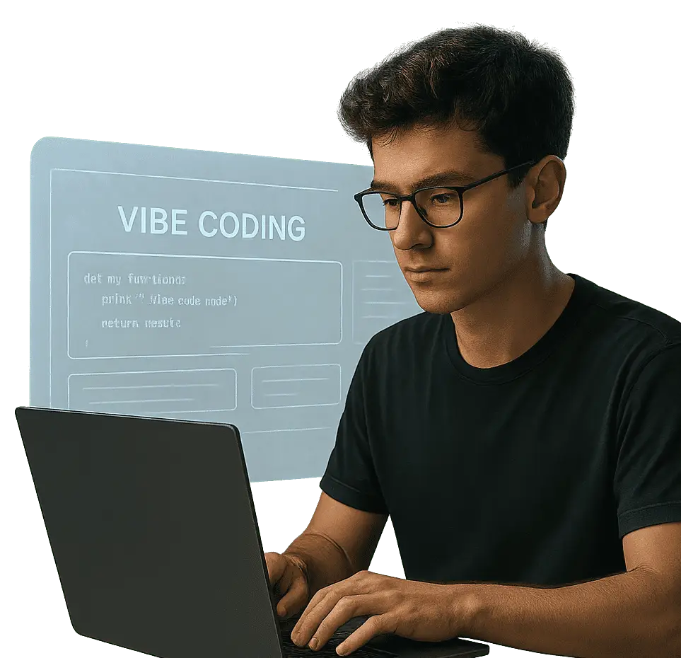 A person is doing vibe coding with xcrotek